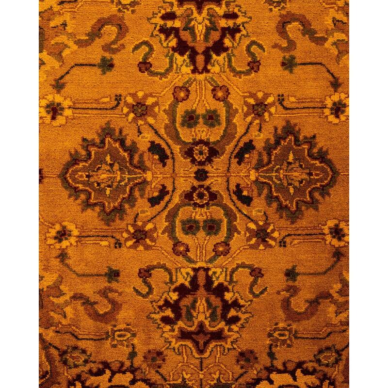 Overdyed, One-of-a-Kind Hand-Knotted Area Rug - Gold - 2' 8" x 4' 2"
