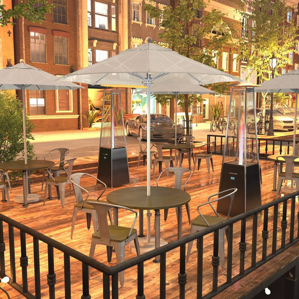 California Umbrella 75' Venture Series Patio Umbrella, White Aluminum Pole Fiberglass Ribs Push Lift Olefin