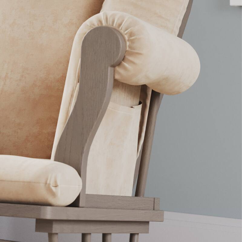 Forever Eclectic Cozy Glider Rocker and Ottoman
