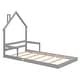 preview thumbnail 7 of 19, Twin House-Shaped Headboard Floor Bed with Handrails ,slats