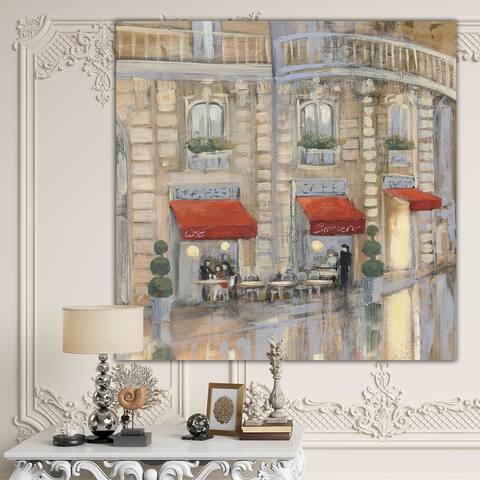 Designart "Love in Paris II" Romantic French Country Canvas Art