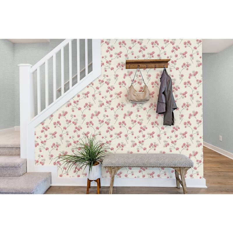 Fine Decor Kira Red Trail Wallpaper