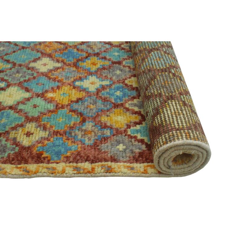 Balochi Afiya Burgundy/Gold Rug - 3'3" x 4'10"