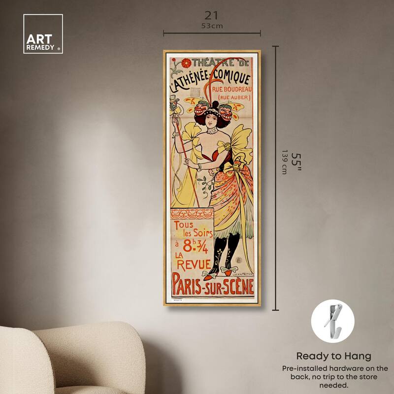 L Athenee Comique Panoramic Canvas by Art Remedy