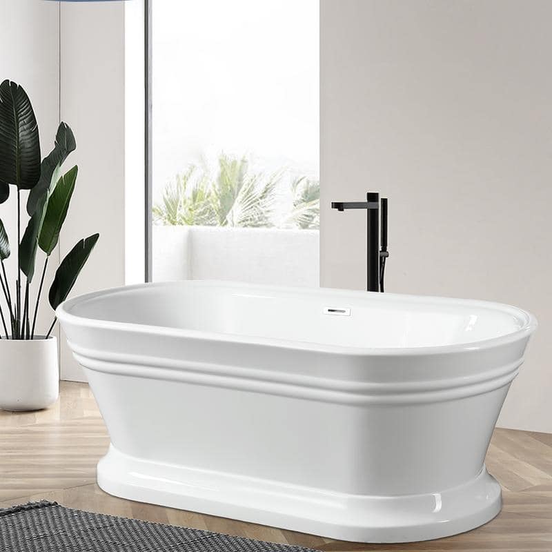 Vanity Art 67" Acrylic Freestanding Soaking Bathtub