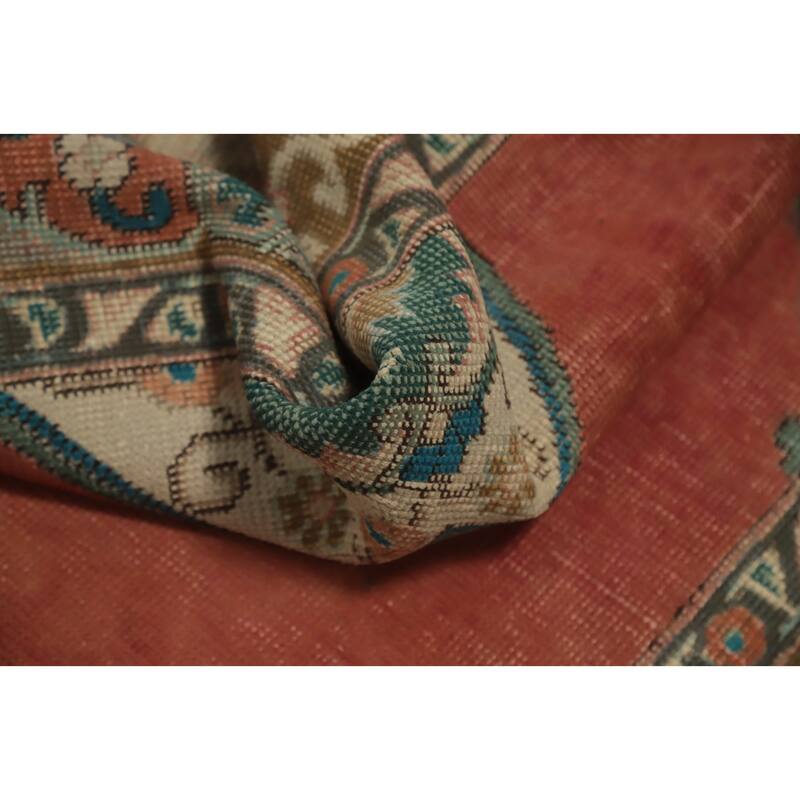 Hand Knotted Oriental 100% Wool Carpet Traditional Medallion Oranges & Rust Tabriz Area Rug - 6' 3'' X 4' 4''