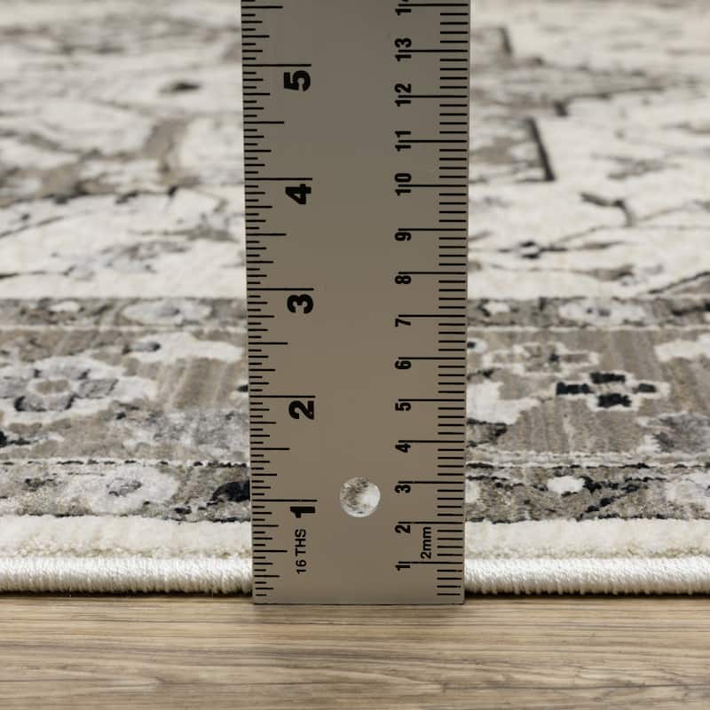 Style Haven Cádiz Star Medallion Ivory/Grey Area Rug