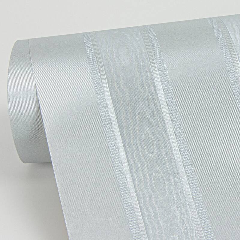 Sirpi Zeta Light Blue Moire Stripe Wallpaper - 20.9 x 396 x 0.025