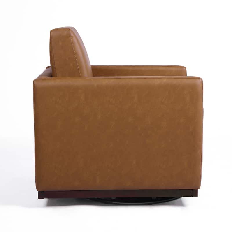 Set of 2 Modern Swivel Accent Armchairs Upholstered Arm Chairs