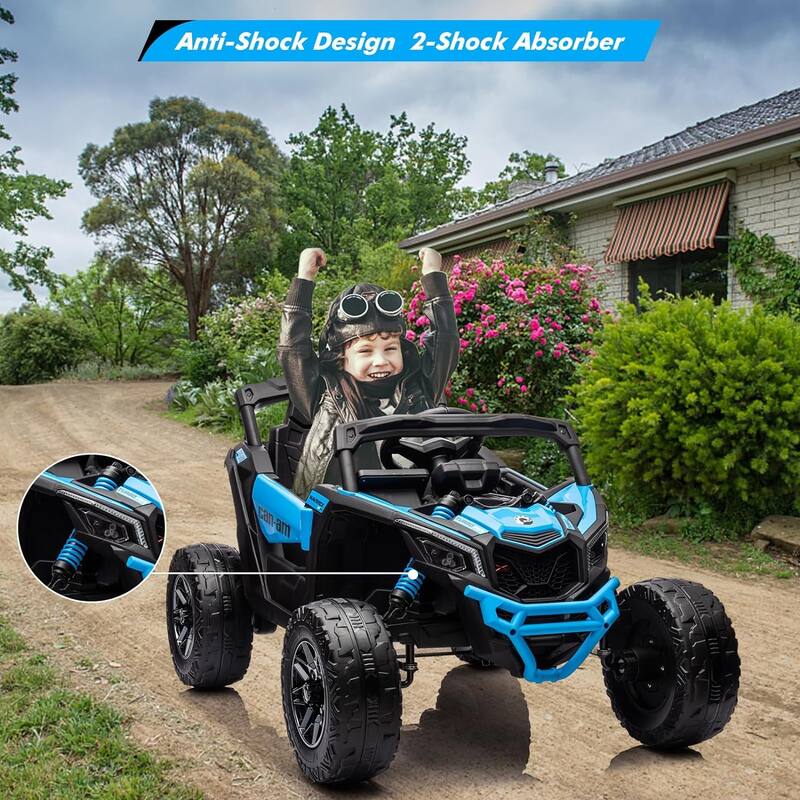 12V Ride on UTV Car, Licensed Can-Am Electric Off-Road Car, Ride on Truck Car for Kids