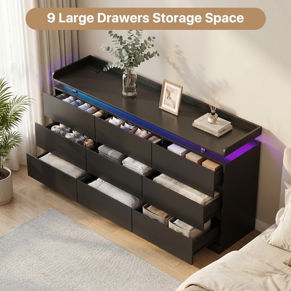 black acrylic dresser Modern LED Column with Outlet - Bed Bath & Beyond Dresser set