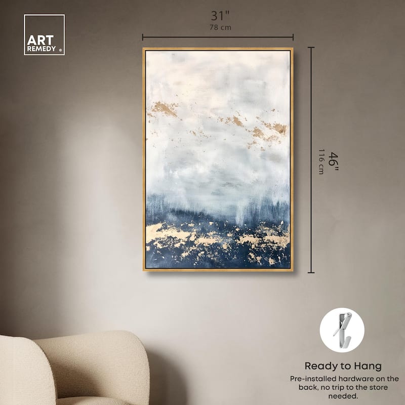Ocean's Gold Hues II Canvas by Art Remedy