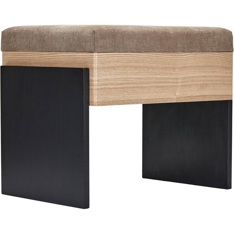 Modern Chenille Upholstered Bench with Foam Padding and MDF Frame