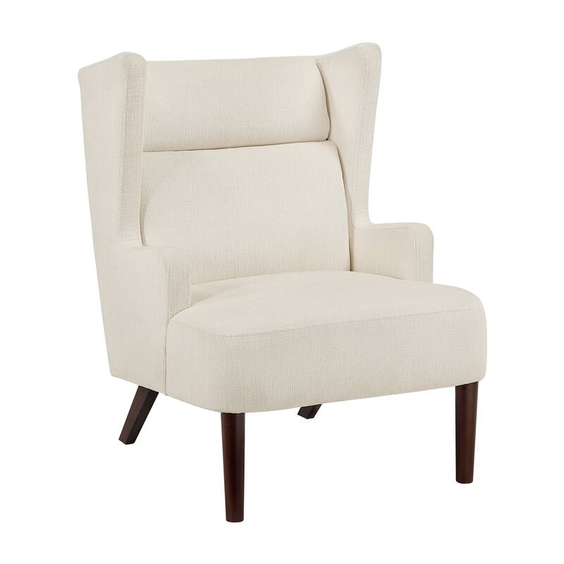 Oakhill 27.5" Chenille Accent Chair - Espresso Finish Solid Wood Legs - Beige