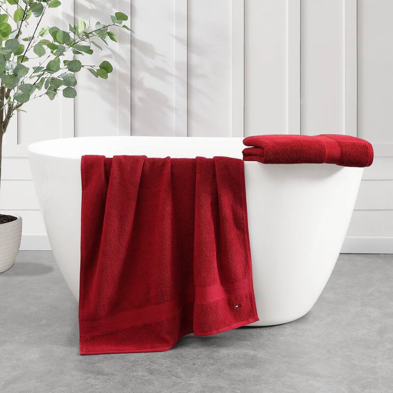 Tommy Hilfiger Modern American Cotton 2 Piece Bath Towel Set - 2 Piece
