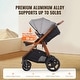 preview thumbnail 17 of 35, Oxford Aluminum Stroller with Bassinet and Adjustable Canopy - 35.4” L x 25.8” W x 43.9” H
