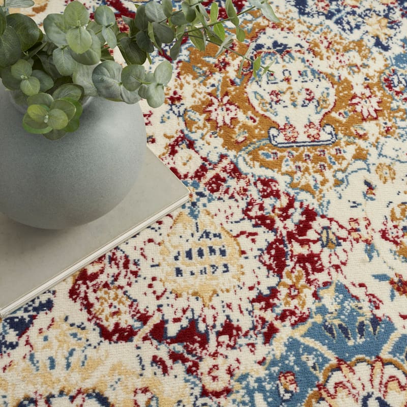 Nourison Grafix Vintage Boho Persian Border Area Rug