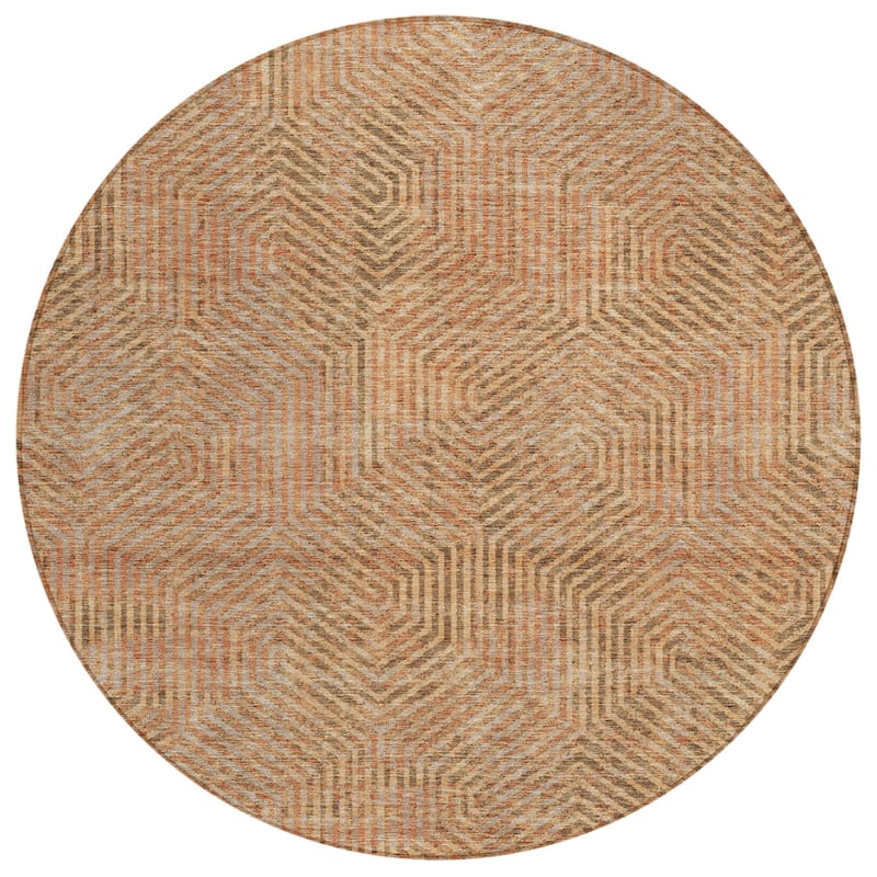 HomeRoots Geometric Transitional Rectangle Outdoor Rug