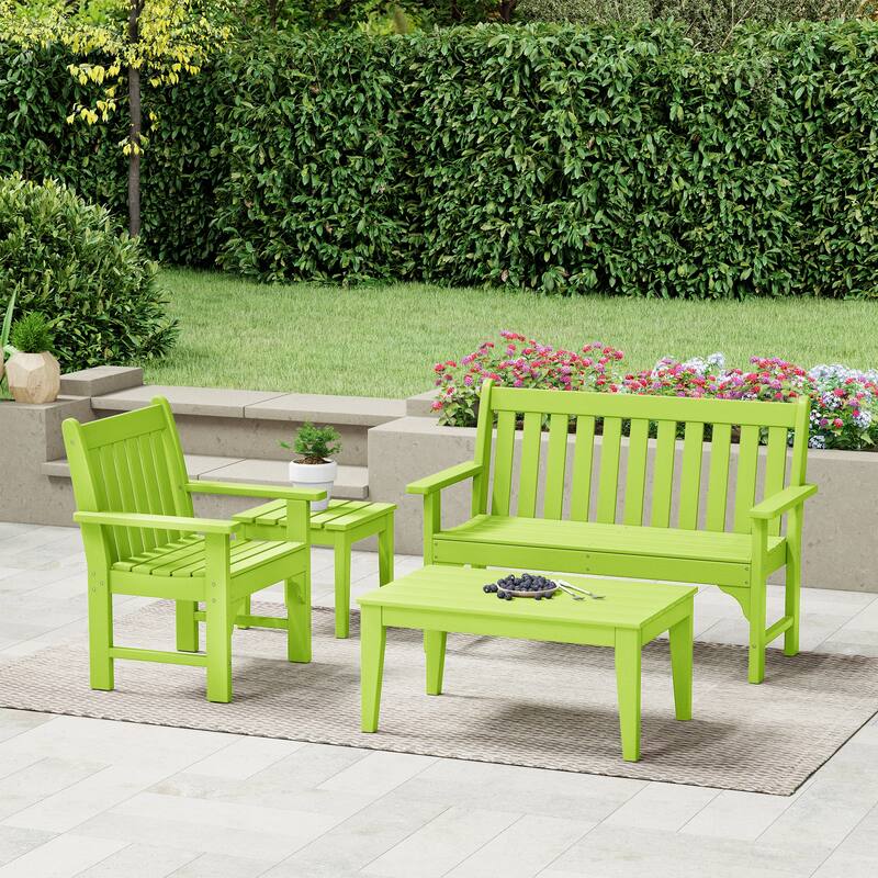 Laguna poly Garden Chair 4-Piece Porch Set