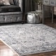 preview thumbnail 13 of 13, Nuloom Vintage Florid Emma Area Rug 5' x 8' - Grey
