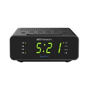 Emerson CKS1800 SmartSet Alarm Clock Radio AM//FM Radio Dimmer Sleep Time NEW