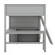 preview thumbnail 11 of 22, Solid Pine Loft Bed with Desk, Shelves, Wardrobe, and Guardrails