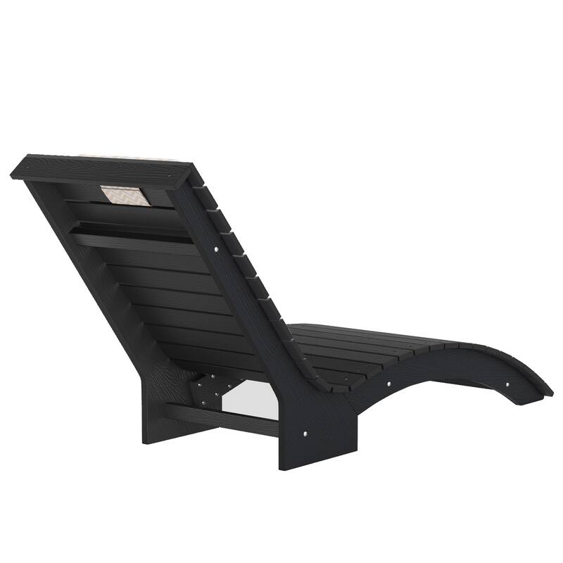 Outdoor Chaise Lounge Chair Set of 2, Patio Lounge Chairs for Outside, HDPE Lounge Chair - 59.8"L x 22"W x 34.8"H