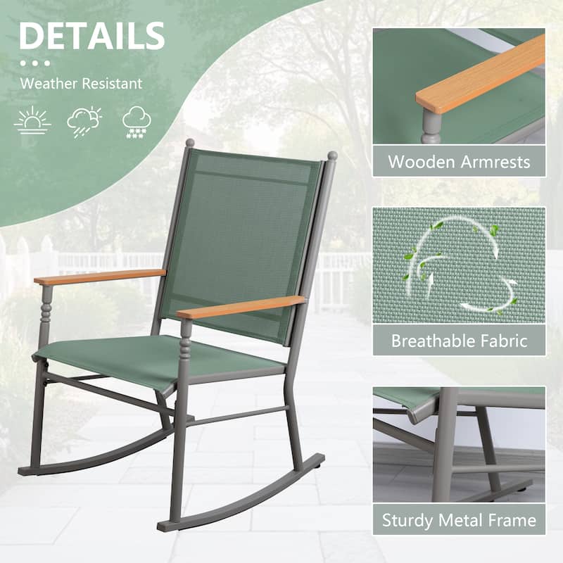 2 - Person Outdoor Patio Rocking Chairs