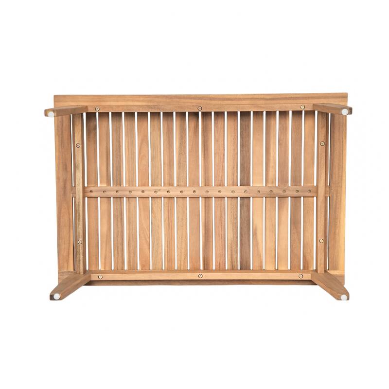 Christopher Knight Home - Modern Outdoor 2-Piece Acacia Wood Rope Patio Conversation Set with Water-Resistant Cushion