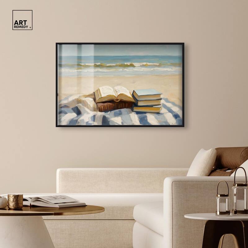 Beach Reading Shadowbox by Art Remedy