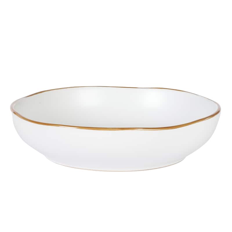 Gibson Home Hazeltine 16 Piece Plates and Bowls Dishes Stoneware Ceramic Dinnerware Set
