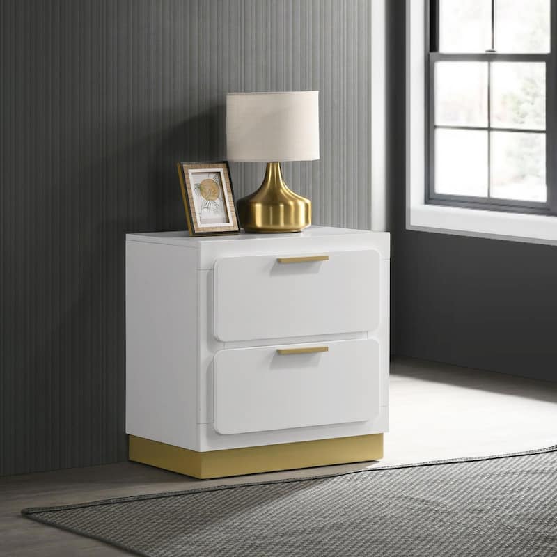 Sophia 2-drawer Nightstand - White