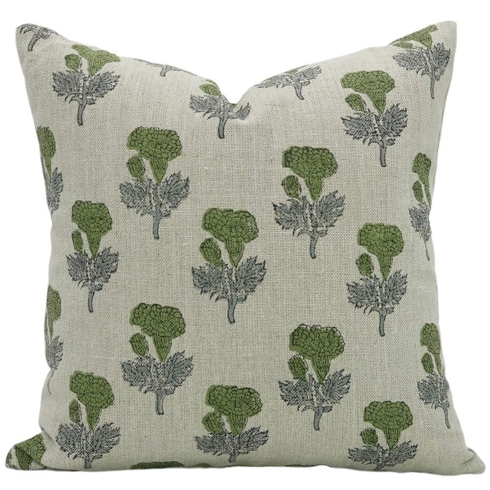 Linen Boho Block print pillow Cover - Manmohan