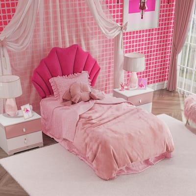 Living Essentials by Hillsdale Elina Upholstered Twin Headboard, Pink