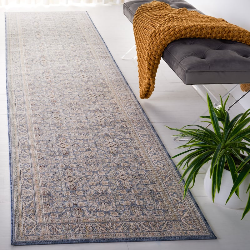 SAFAVIEH Princeton Nathalie Vintage Oriental Rug - 2'7" x 10' Runner - Sage/Ivory