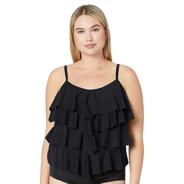 tiered ruffle swimsuit plus size