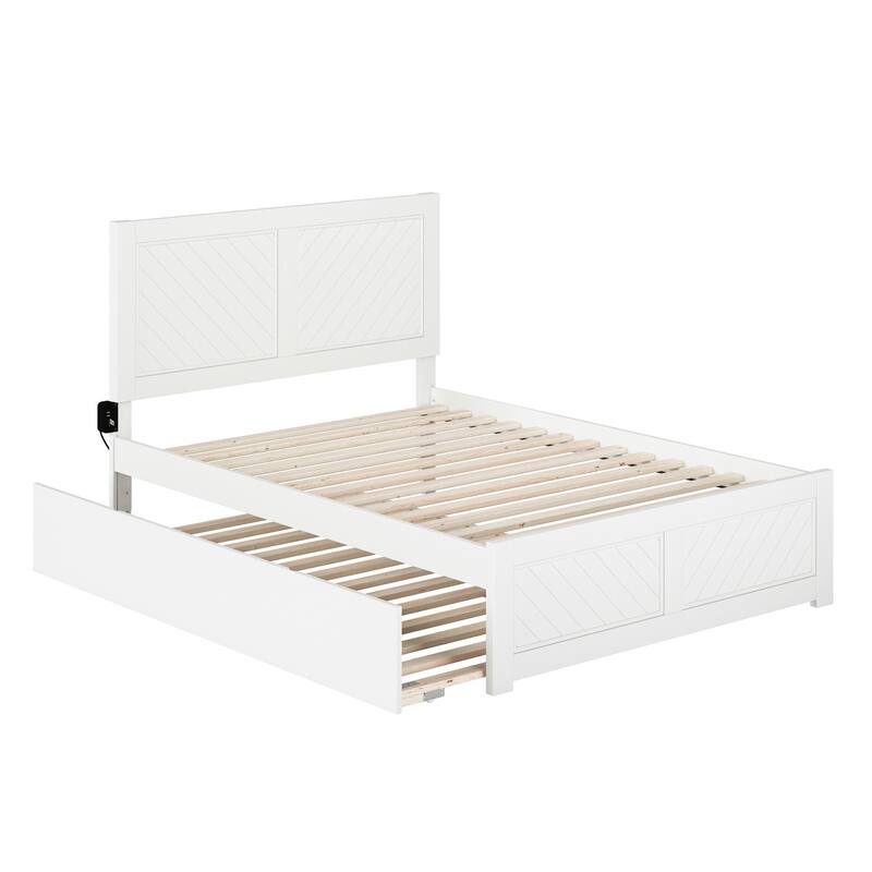 Canyon Full Platform Bed with Matching Footboard & Full Trundle