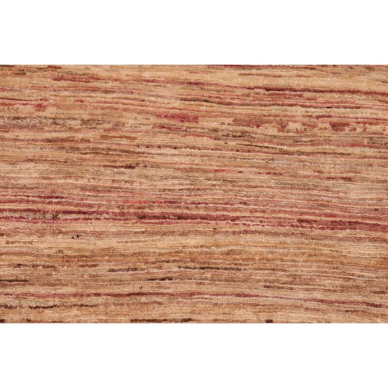 Modern Minimalist Gabbeh Hand Knotted Wool Area Rug