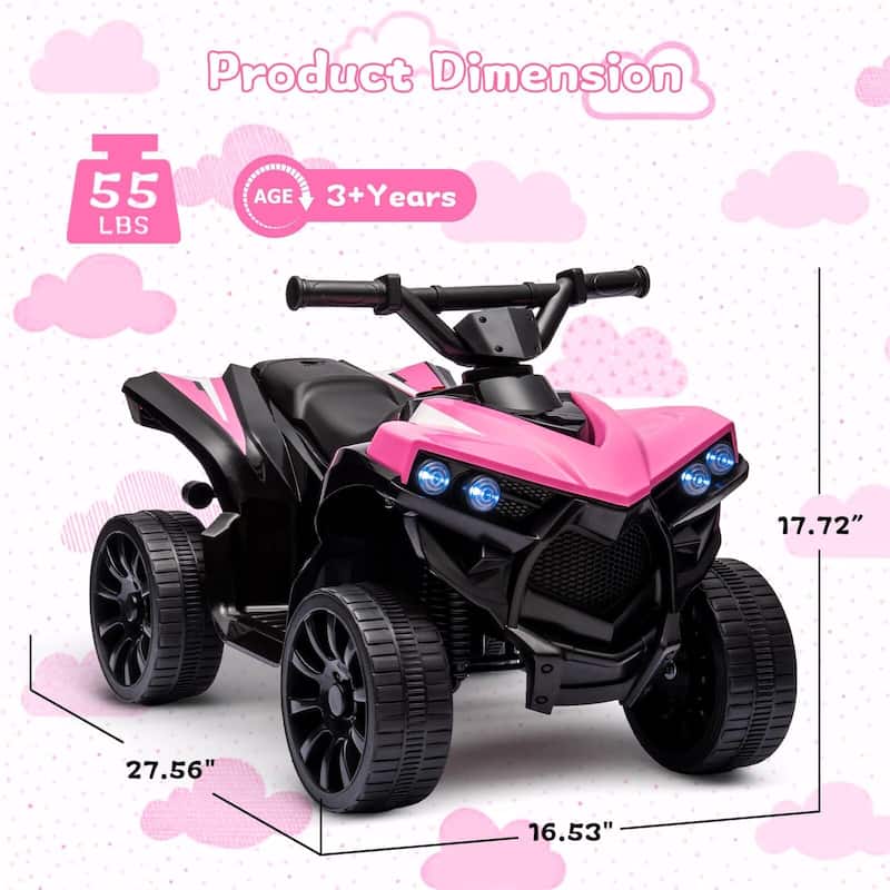 6V Kids ATV, 4 Wheeler Quad Electric Vehicles