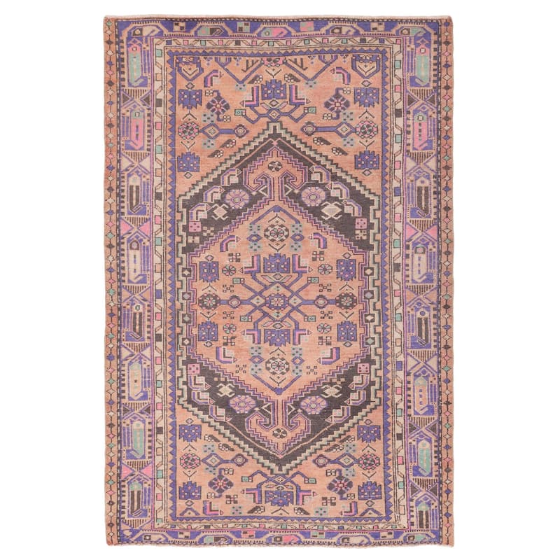ECARPETGALLERY Hand-knotted Antalya Vintage Copper Wool Rug - 4'4 x 6'8