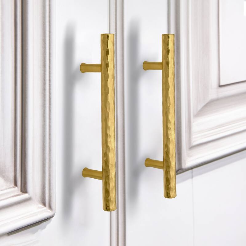 3 Inch Hole Center Copper Kitchen Cabinet Handles 100% Solid Brass Drawer Pulls (5-PACK)