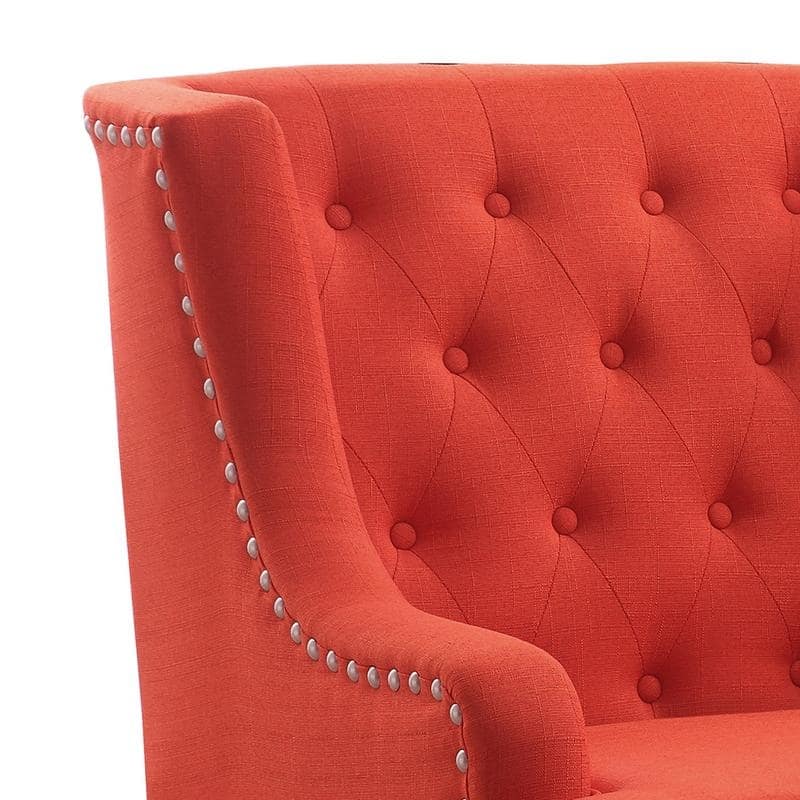 Madison Park Jewel Tufted Wingback Upholstered Club Chair