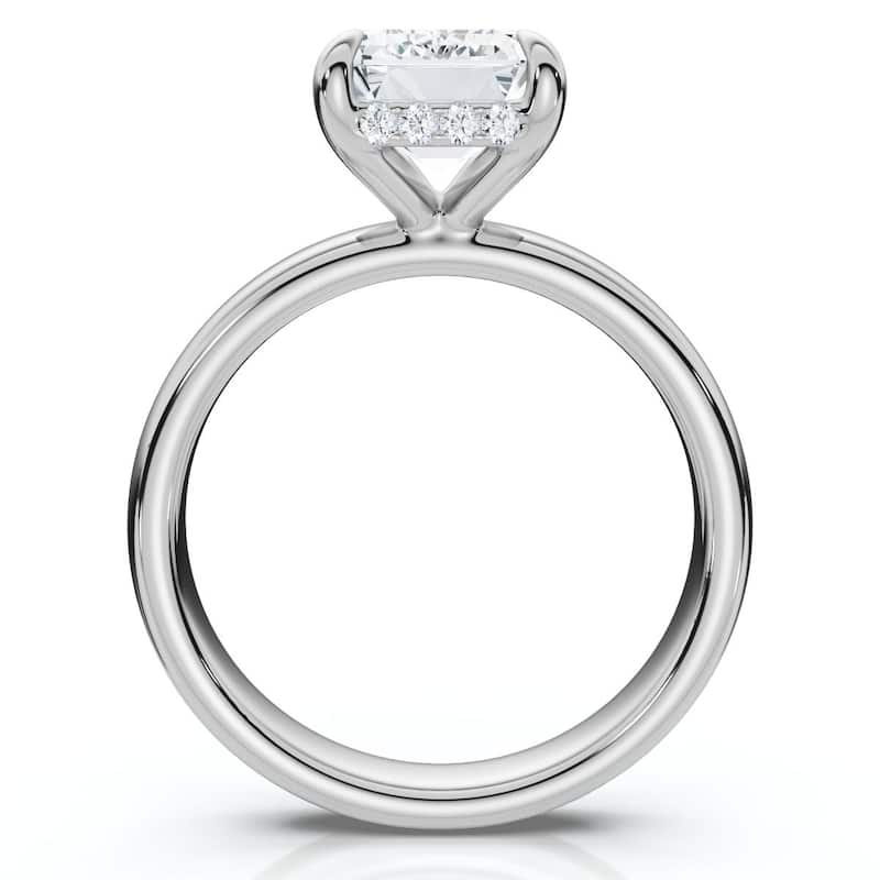 Certified 2.60Ct Emerald Cut Halo Diamond Engagement Ring Gold Lab Grown