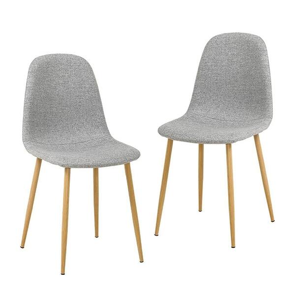Set of 2 Dining Chair Modern Restaurant Chair Grey 18x34 Bed Bath