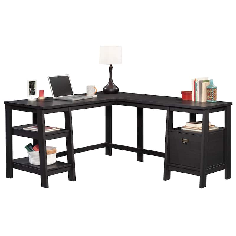 Trestle L-Desk - Raven Oak