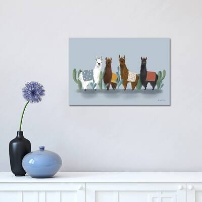iCanvas "Delightful Al-pacas V" by Becky Thorns Canvas Print