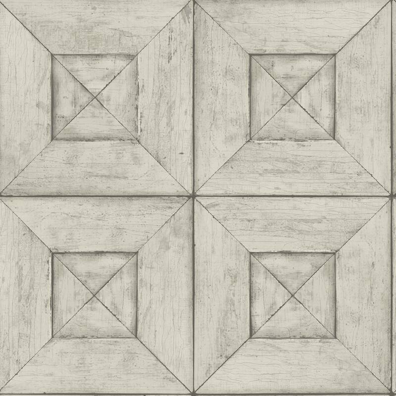 Chesapeake Avery Light Grey Wood Wallpaper - 20.5in x 396in x 0.025in