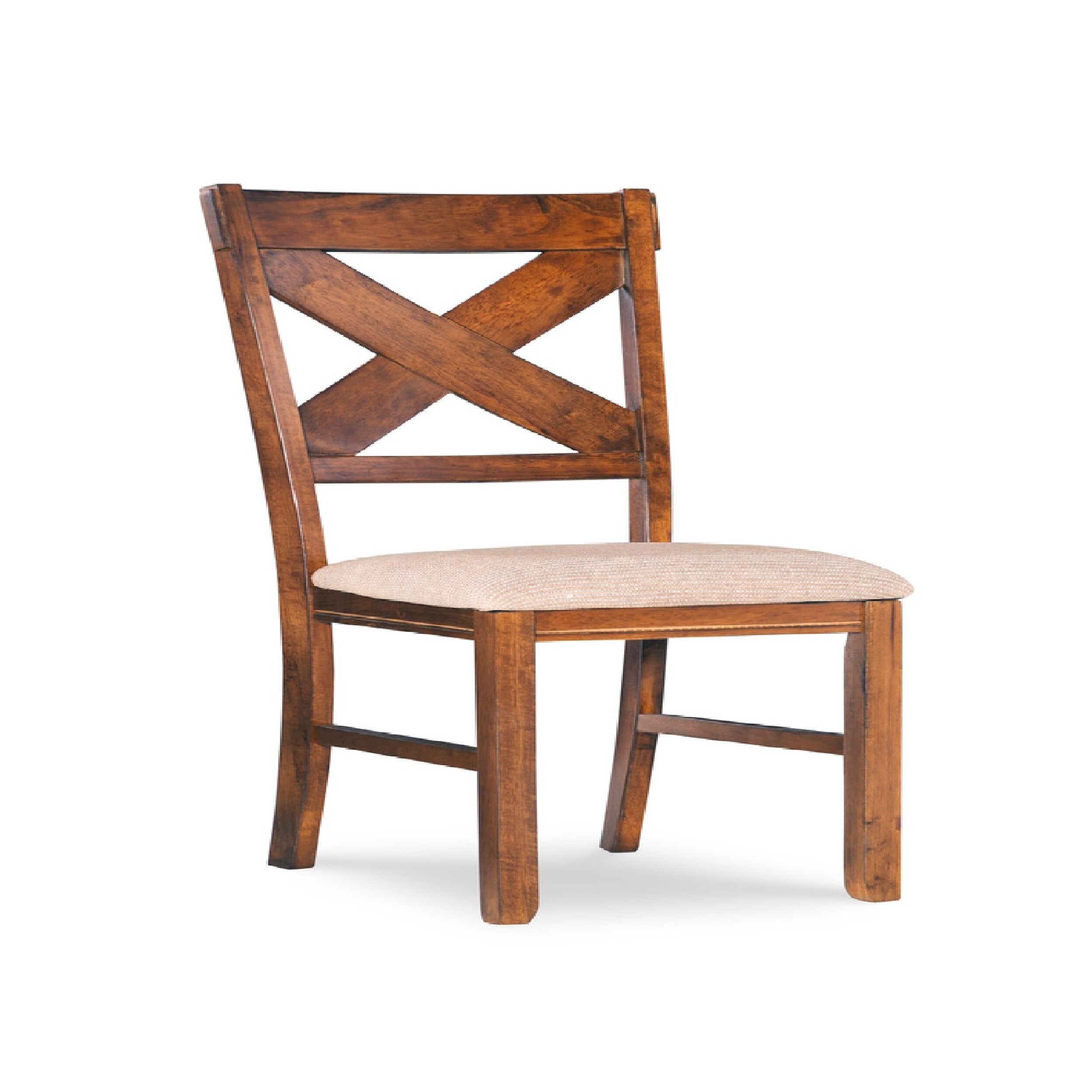 22 Inch Wide Dining Chair with Cushioned Seat Set of 2 Brown
