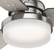 preview thumbnail 2 of 9, Hunter 60" Sentinel Ceiling Fan with LED Light Kit and Handheld Remote - Brushed Nickel