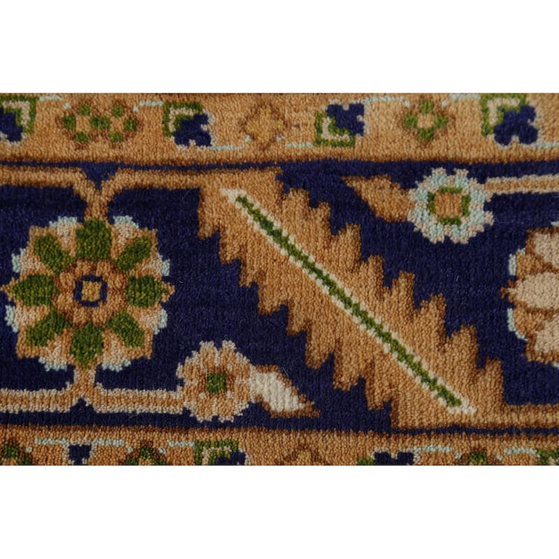 All-Over Blue Oushak Oriental Area Rug Handmade Wool Carpet - 7'11"x 9'9"